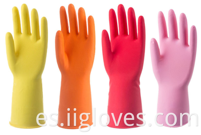 Guantes de trabajo resistente al aceite de PVC rojo de fábrica Guantes de goma negra Guantes de goma industriales impermeables